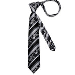 Faith Handmade Silk Tie // Black + White