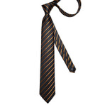Nolan Handmade Silk Tie // Black + Bronze