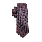 Rowe Handmade Silk Tie // Black + Pink