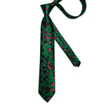 Enchant Handmade Silk Tie // Black + Green + Red