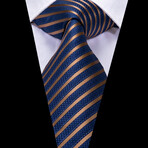 Ministry Handmade Silk Tie // Navy + Bronze