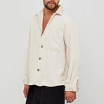 Damian Oversize Corduroy Shirt // Beige (XL)