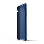 Full Leather Wallet Case // iPhone Xr (Blue)