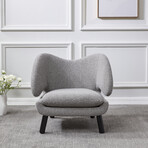 Contemporary Accent Chair // Light Gray + Black