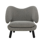 Contemporary Accent Chair // Light Gray + Black