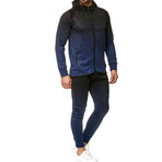Men's Gradient Track Suit // Blue + Black (XS)