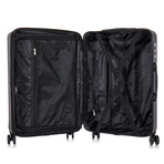 InUSA Elysian Lightweight Hardside Spinner 3 Pc Luggage Set  20" // 24" // 28" (Black)