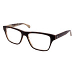 Oliver Peoples   // Men's // OV5416U-1666 Square Optical Glasses // Green Stripe + Clear Demo Lenses