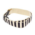 Gucci // Anchor Buckle Striped Belt