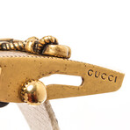 Gucci // Anchor Buckle Striped Belt