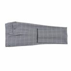 Window Pane Check Wool Suit // Light Gray (S36X29)