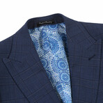 Window Pane Check Wool Suit // Prussian Blue (S36X29)