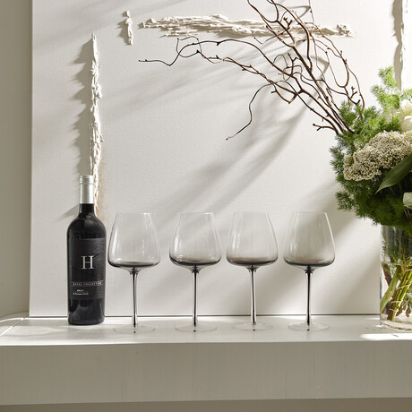 Smoke Stem Red Wine Glasses