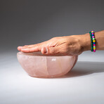 Genuine Polished Medium Rose Quartz Bowl // 3 lb