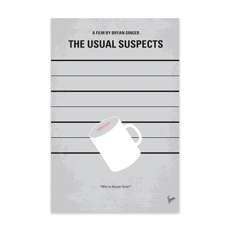 The Usual Suspects // Minimal Movie Poster Print // Acrylic Glass by ChungKong