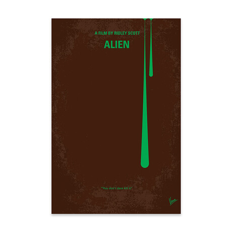 Alien Minimal Movie Poster Print on Acrylic Glass // Chungkong (16"W x 24"H x 0.25"D)
