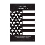 Malcolm X Minimal Movie Poster Print on Acrylic Glass // Chungkong (16"W x 24"H x 0.25"D)