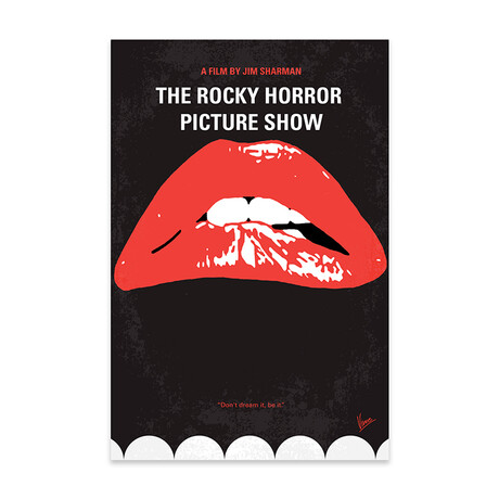 The Rocky Horror Picture Show Minimal Movie Poster Print on Acrylic Glass // Chungkong (16"W x 24"H x 0.25"D)