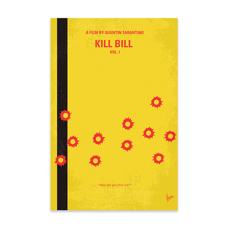 Kill Bill Vol. 1 Minimal Movie Poster Print on Acrylic Glass // Chungkong (16"W x 24"H x 0.25"D)