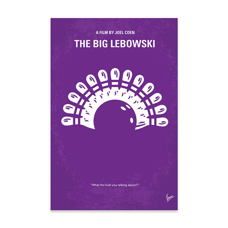 Big Lebowski // Minimal Movie Poster Print // Acrylic Glass by ChungKong