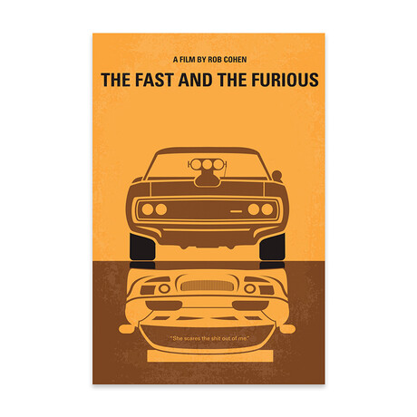 The Fast And The Furious // Minimal Movie Poster Print // Acrylic Glass by ChungKong