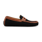 TRANSPORTER® Men's Hybrid Driving Slipper // Black + Tan (US Men's Size 7)