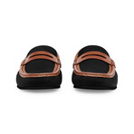 TRANSPORTER® Men's Hybrid Driving Slipper // Black + Tan (US Men's Size 7)