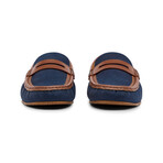 TRANSPORTER® Men's Hybrid Driving Slipper // Navy + Tan (US Men's Size 7)
