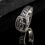 Sterling Silver Eye Of Horus Ring // Silver (11)