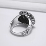 Sterling Silver Scarab Ring // Silver (10)