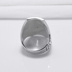 Sterling Silver Hexahedron Ankh Ring // Silver (11.5)