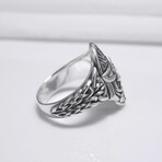 Sterling Silver Odin Mask Ring // Silver (11.5)
