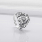 Sterling Silver Blindfolded Woman Ring // Silver (9)