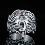 Sterling Silver Medusa Ring // Silver (7)