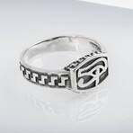 Sterling Silver Eye Of Horus Ring // Silver (11)