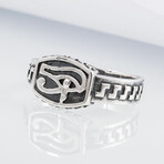 Sterling Silver Eye Of Horus Ring // Silver (11)