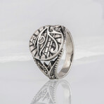 Sterling Silver Udjat Symbol Ring // Silver (10.5)