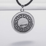 Sterling Slver Spartan Pendant // Silver
