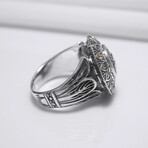 Sterling Silver Scarab Ring // Silver (10)