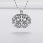 Sterling Silver Viking Knot Pendant // Silver