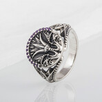 Sterling Silver Lotus Ring // Silver (8)