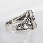 Sterling Silver Lotus Ring // Silver (8)