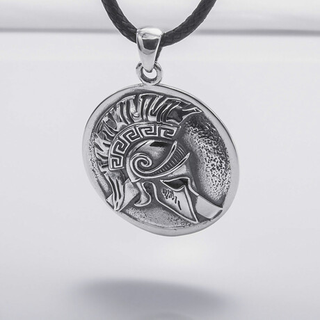 Sterling Silver Spartan Pendant // Silver
