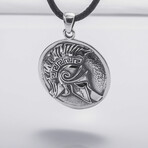 Sterling Silver Spartan Pendant // Silver