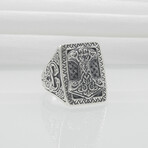 Sterling Silver Mjolnir Signet Ring // Silver (9)