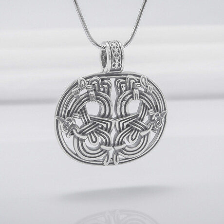 Sterling Silver Viking Knot Pendant // Silver