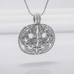Sterling Silver Viking Knot Pendant // Silver