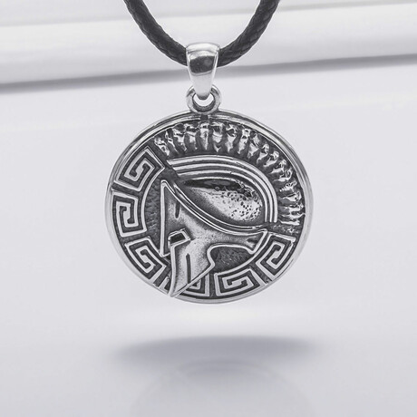 Sterling Slver Spartan Pendant // Silver