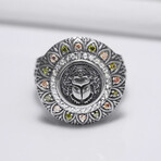 Sterling Silver Scarab Ring // Silver (10)