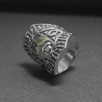 Sterling Silver Hexahedron Ankh Ring // Silver (11.5)